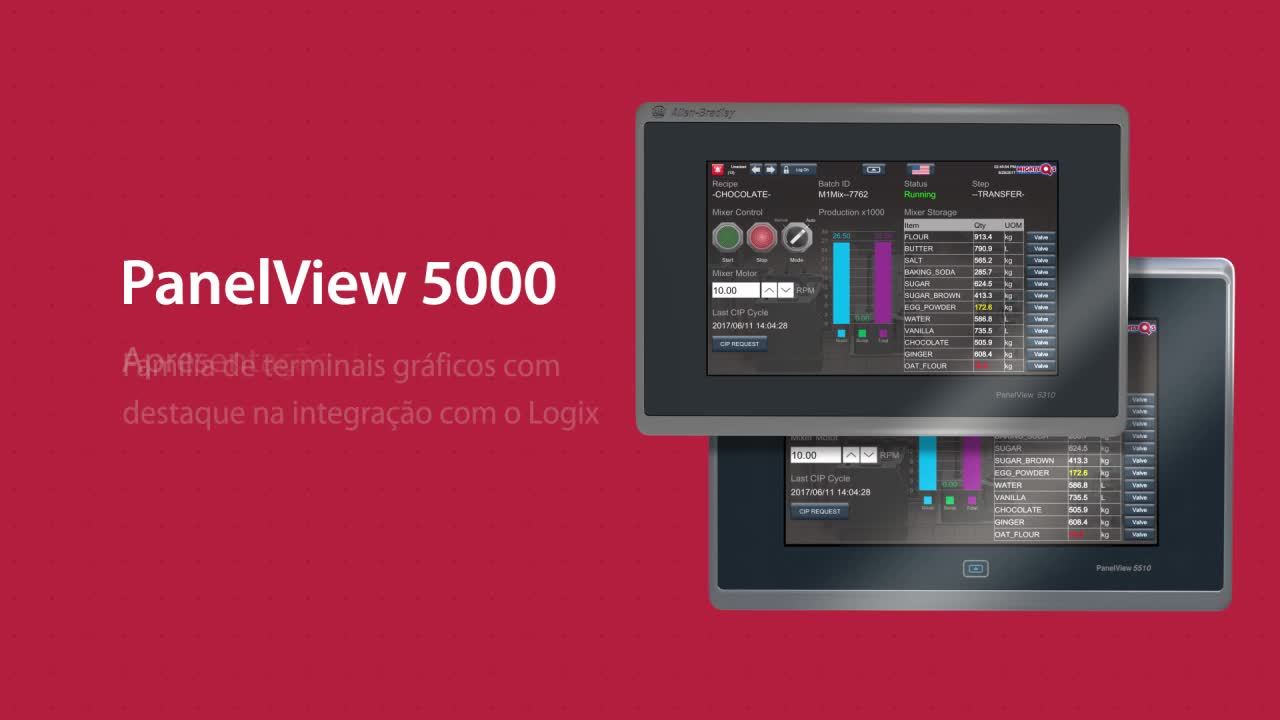 Vídeo de apresentação da família de terminais gráficos PanelView 5000